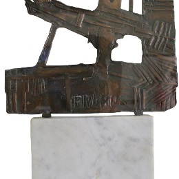 Artwork by Tony JONES, Erebus Platform, 1981. Bronze and marble