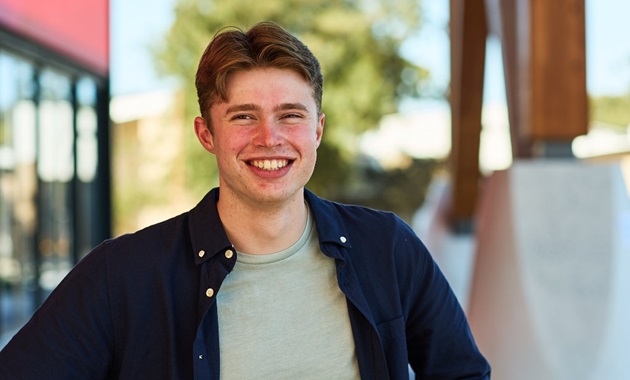 Student smiling