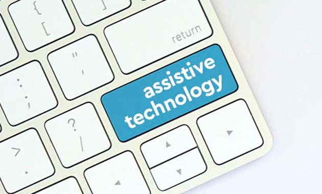 Keyboard with button showing 'Assistive technology'