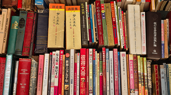 A selection of colourful books in Chinese language