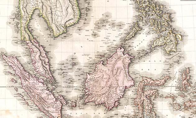 Vintage map of SE Asia