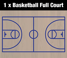 One basketball full court