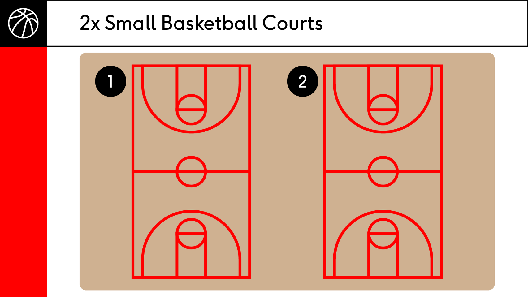 Court diagram for small basketball court