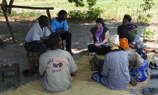 Associate Professor Rochelle Spencer on a research trip to Africa