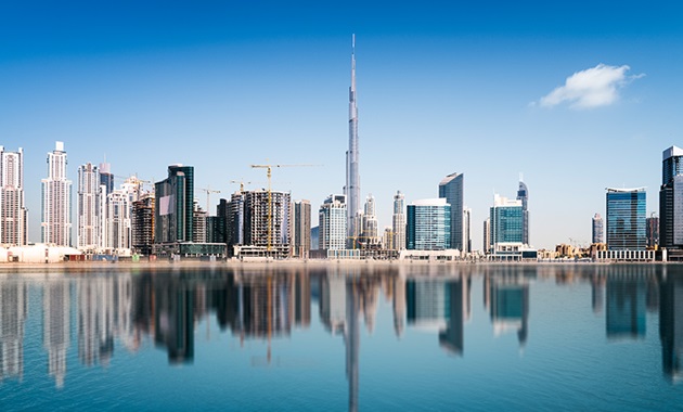 Dubai tower and skyline