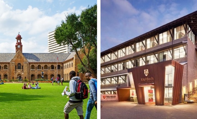 University Pretoria campus and Murdoch University chancellery building