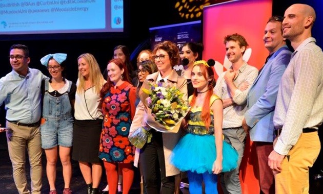 Paola Magni with the other FameLab finalists