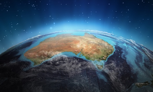 image of Australia from space