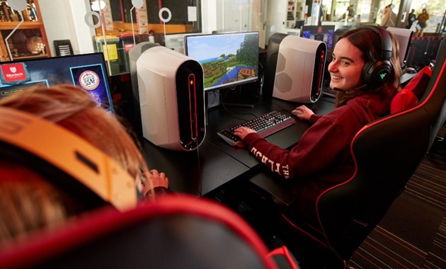 Female student gaming