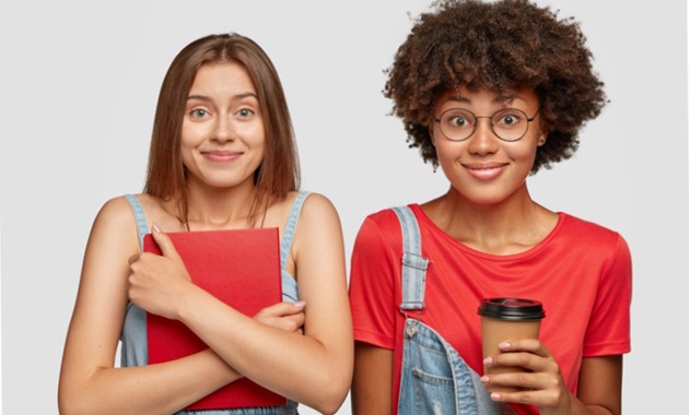 Two students and a coffee