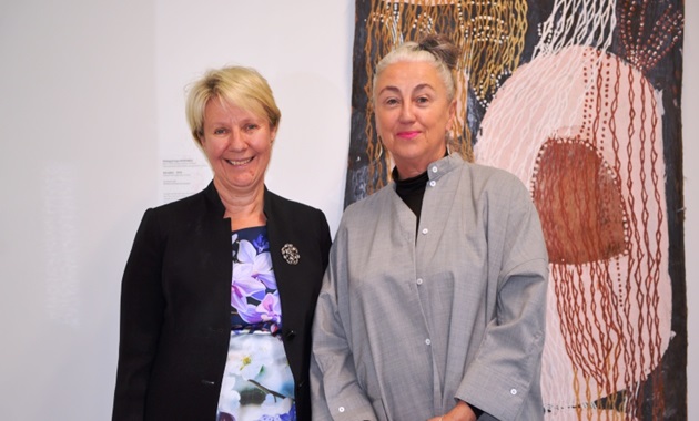 Vice Chancellor Eeva Leinonen with Josephine Wilson