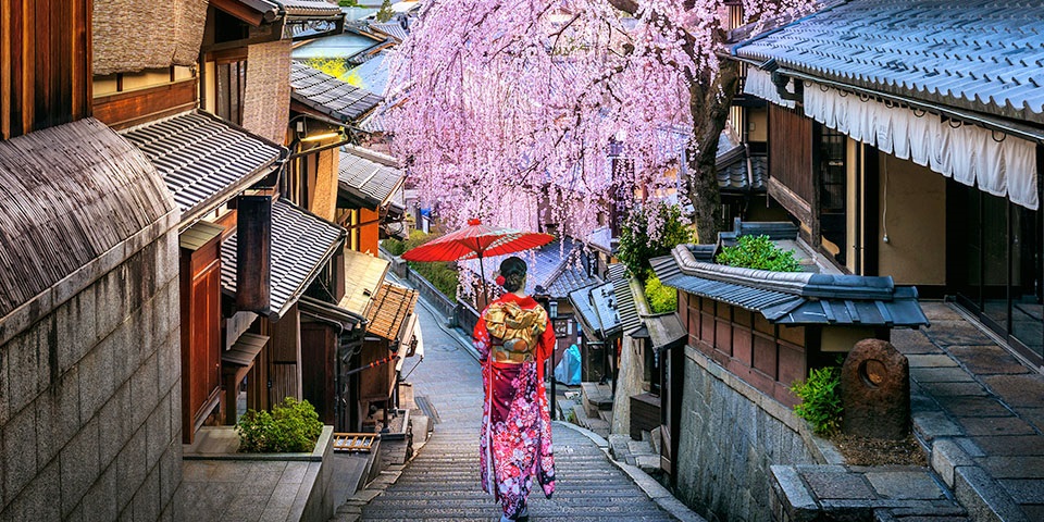 Japanese Osaka streetscape