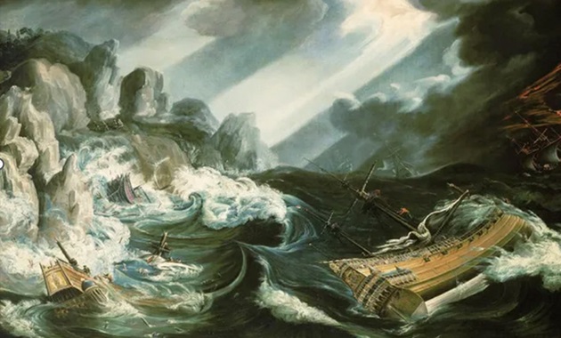 The Wreck of the Amsterdam, c.1630, Anonymous, National Maritime Museum, Greenwich, UK.
